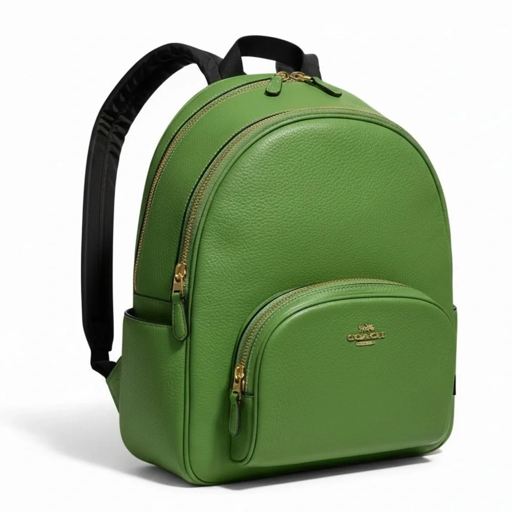 Coach Green Leather Court Backpack Model 5666 🎒 - Picture 2 of 12